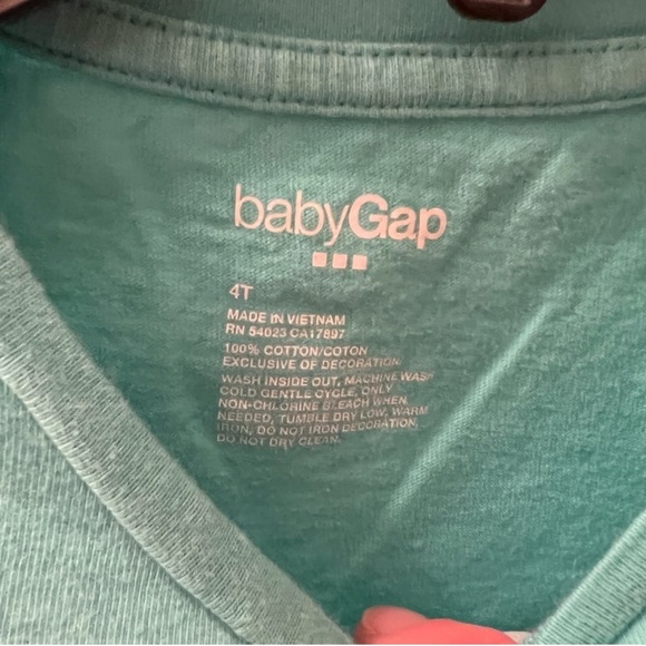 Gap Long Sleeve “Bon Giorno” Shirt - Size 4T - Picture 3 of 4